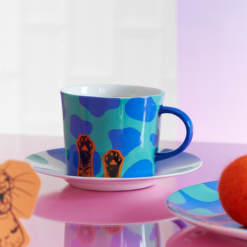 轻奢骨瓷礼盒装咖啡杯碟几致联名