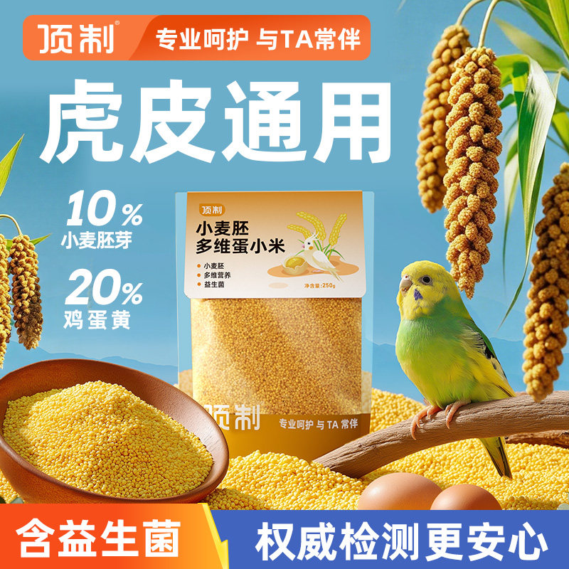顶制虎皮鹦鹉多维蛋小米图片