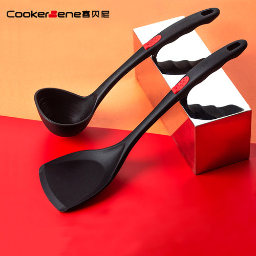 cookerbene不粘锅专用长柄汤勺