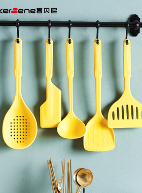 CookerBene不粘锅专用食品级硅胶锅铲家用油刷长小柄炒菜铲子汤勺