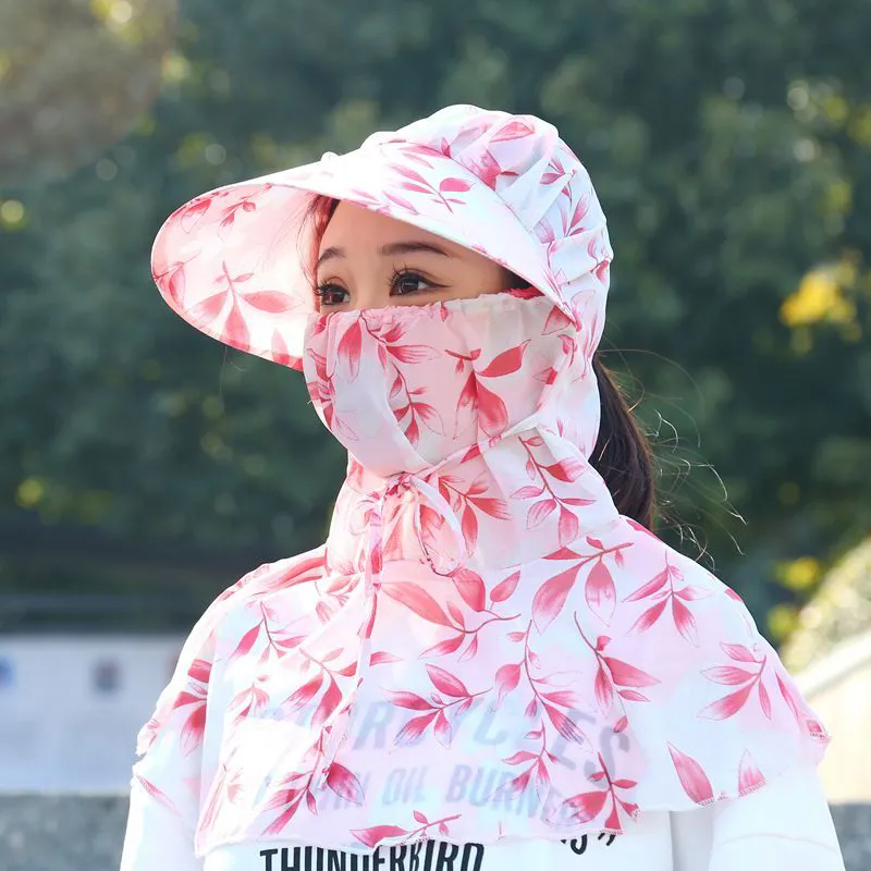 帽子女款2024新款防晒帽女遮脸春秋下地干活女士骑电车遮阳帽披肩