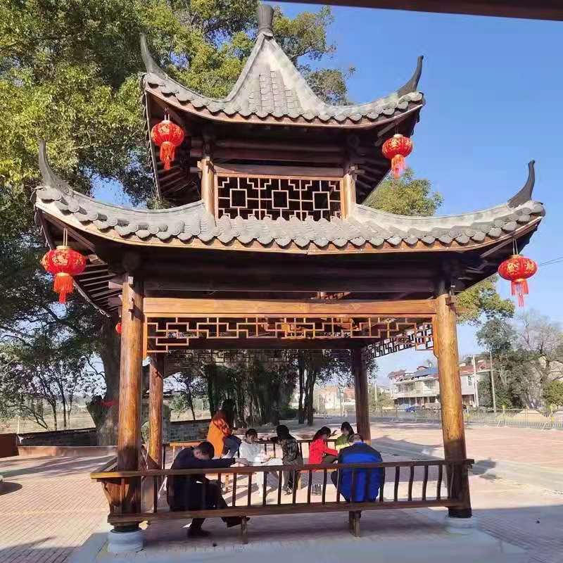 高档木凉亭四角h景0风景户外庭院长廊园林八角亭子60
