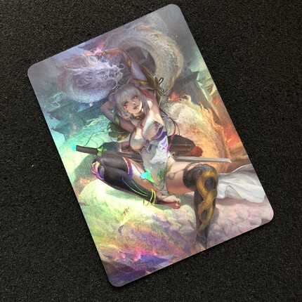 卡米之乐制作6-7 正版七彩龙女折光彩闪特制卡送卡砖（63*88mm）