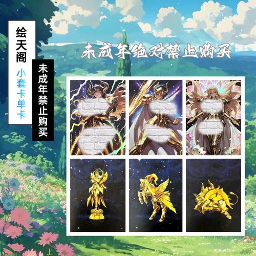 绘天阁单卡系列 整理第十八季折光彩闪磨砂收藏卡（大卡63*88mm）