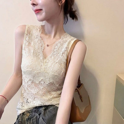 性感镂空蕾丝背心外穿内搭上衣女
