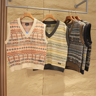 细腻亲肤百搭无袖 秋冬高级感男士 坎肩针织背心 线下299 名族风
