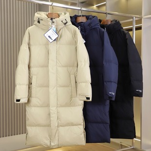 抗寒零下30~男女情侣超厚抗寒高蓬松防风防水90鹅绒中长款羽绒服