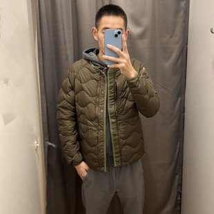 【东吉U家】白山联名款~90鸭绒男士内胆绗缝轻便保暖圆领羽绒服冬