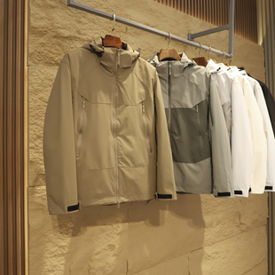 鸟家~三合一可拆卸摇粒绒内胆~男女抗寒防风水加绒保暖冲锋衣夹克