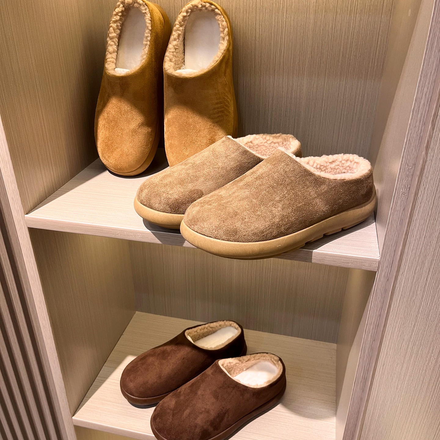 冬季男士加绒一脚蹬外穿半拖鞋办公室懒人保暖防滑棉鞋加绒勃肯鞋