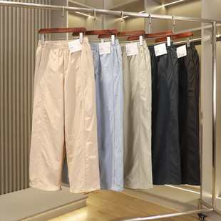 春夏女款 休闲裤 速干薄款 松紧腰伞兵裤 透气防晒直筒裤 试衣间出品
