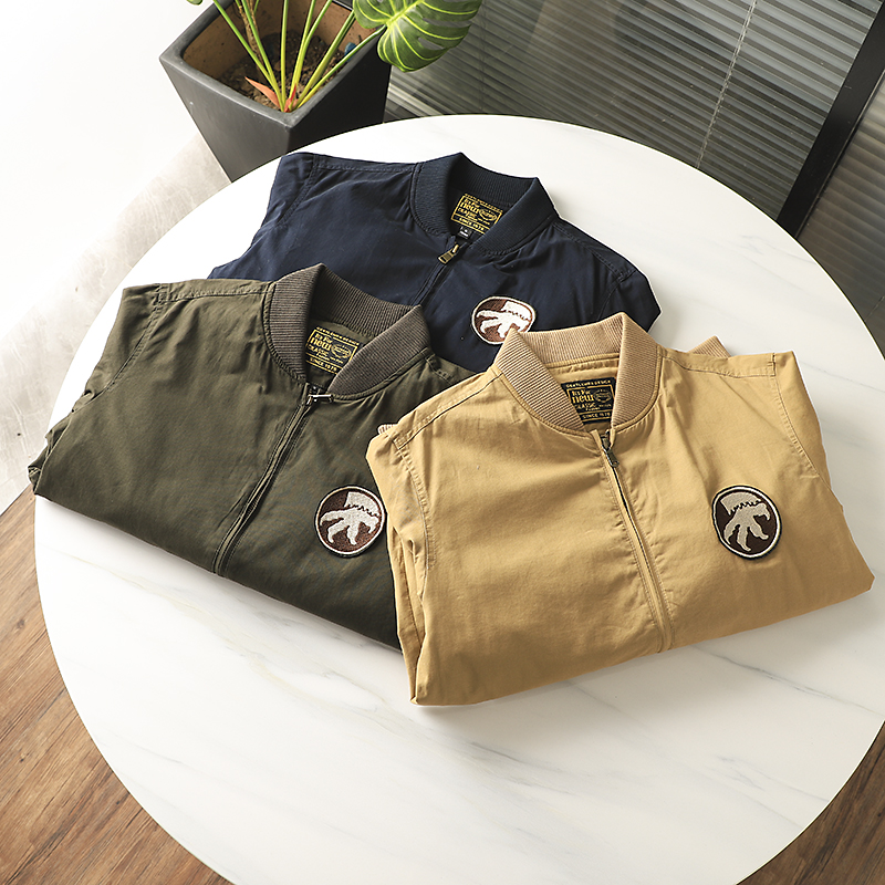 棒球领春季宽松全棉外套