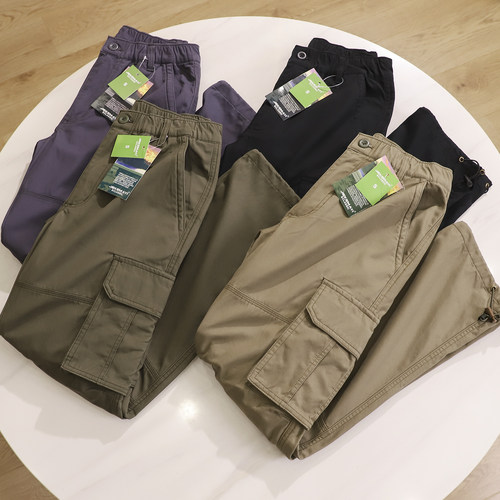 德国精工~3D立裁~男士纯棉透气户外运动宽松大口袋直筒休闲工装裤