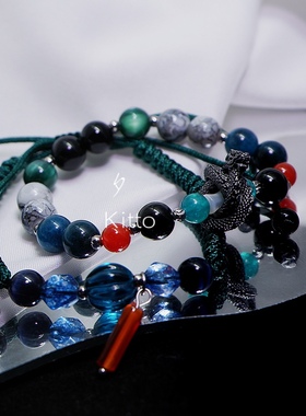 KITTO|【夕】明日方舟同人印象礼物玛瑙水晶编绳小众手链手串包邮