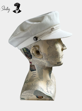 正品授权 thomas shelby汤米谢尔比剃刀党英伦复古白色纯棉海军帽