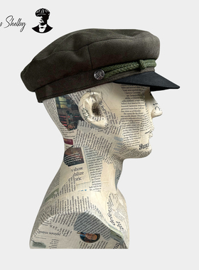 正品授权thomas shelby汤米谢尔比剃刀党英伦军绿色海军帽水手帽