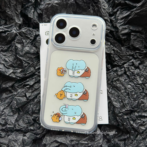 苹果iPhone卡通大象透明手机壳