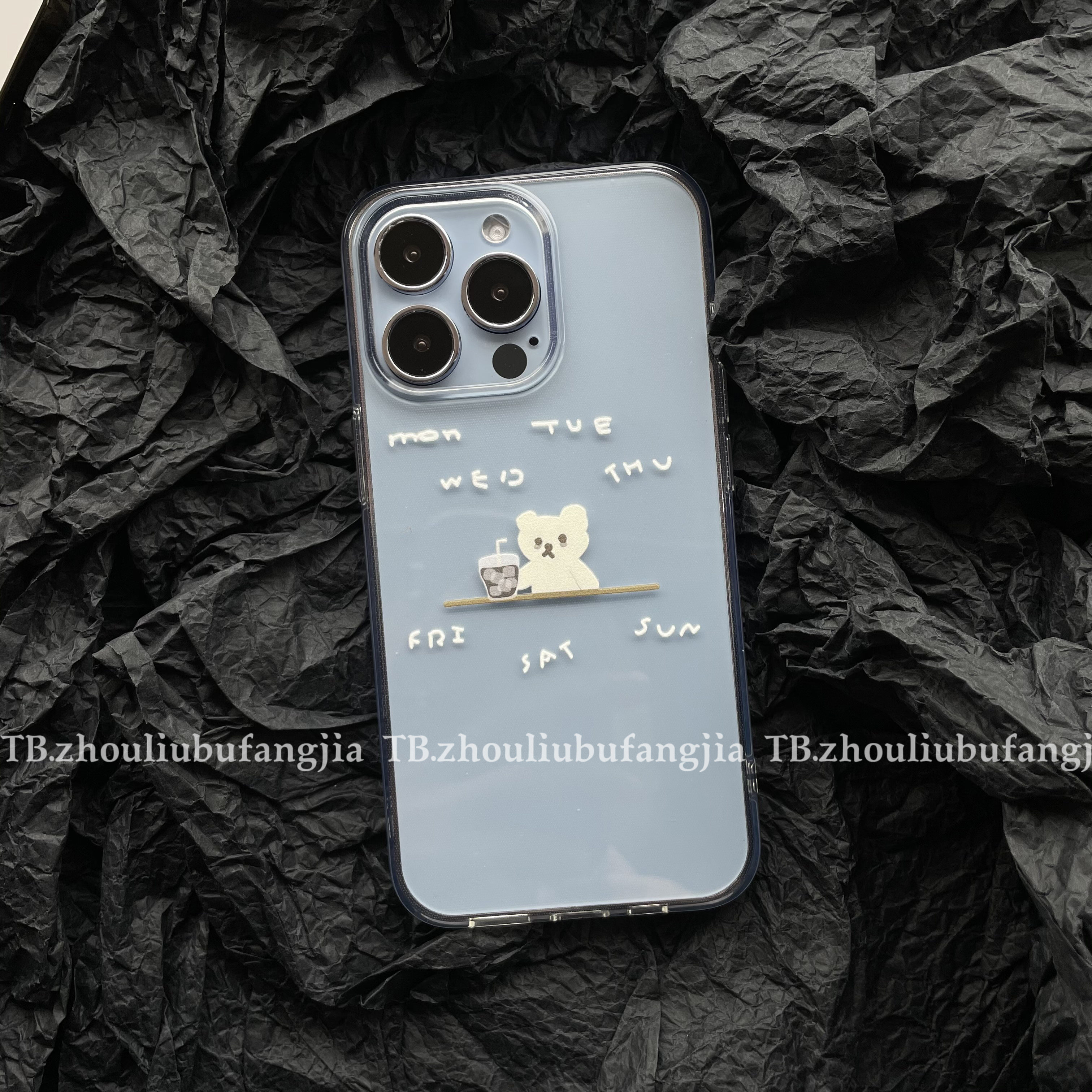 熬夜黑眼圈小熊适用苹果17promax透明手机壳iPhone16苹果14全包边防摔15pro软壳14pro/13pro软