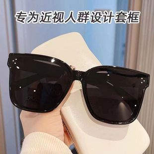 套镜偏光墨镜近视眼专用太阳眼镜大框开车驾驶镜防紫外线强光夹片