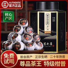 尊品小青柑普洱茶特级正宗新会陈皮柑普茶二十年熟茶罐装茶叶500g