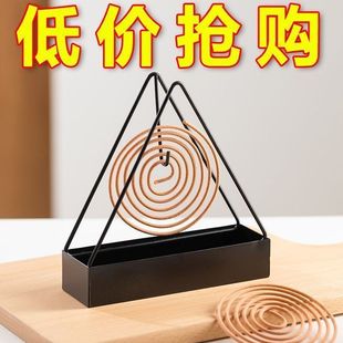 家用简约蚊香盘创意檀香支架塑料托盘带接灰盘