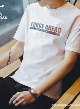 乔丹短袖T恤男白色体恤2026新款夏季半袖圆领男士上衣透气运动服