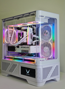 【天策麻花】纯白海景房水冷INTEL 12600KF+5060白色三风扇主机