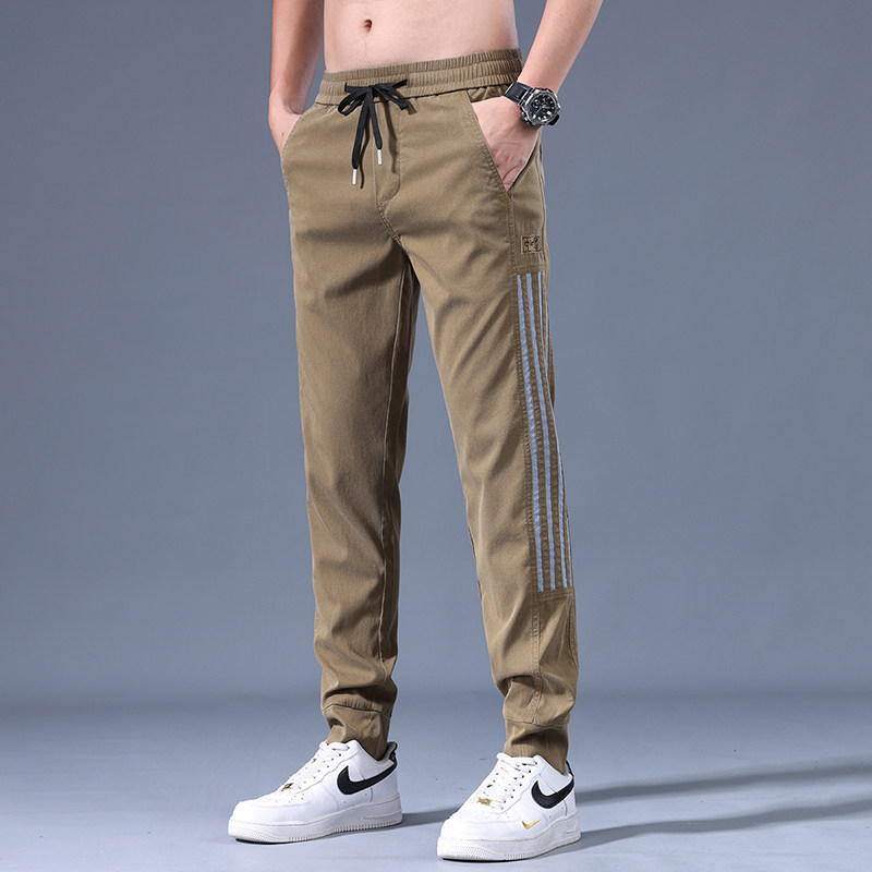 莱赛尔运动休闲裤男士秋季款宽松束脚哈伦九分裤CK66B-P42现货,男装休闲裤,星座224-1