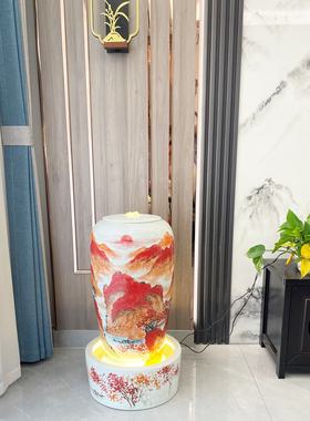 景德镇陶瓷家居客厅流水摆件