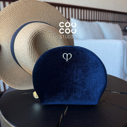 Cpb蓝丝绒补妆包 零钱包 便携旅行收纳 可爱