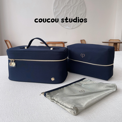 三合一收纳化妆包手提便携纯色