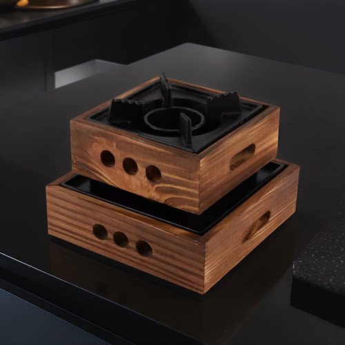 四方木架炉商用可拆卸小火锅底座