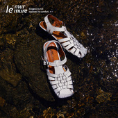 Murmure 新款 原创真皮凉鞋 编织罗马渔夫鞋 女夏季 时髦女鞋 外穿