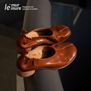 分趾鞋 意大利进口水洗植鞣牛皮 手工单鞋 女鞋 秋冬款 Murmure