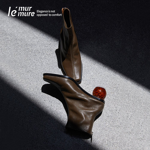 Le'Murmure复古CE风异形跟短靴