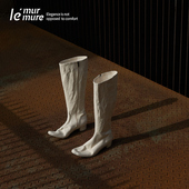 纯手工水洗烟筒骑士靴真皮长靴女 设计师牛皮 Murmure 限量