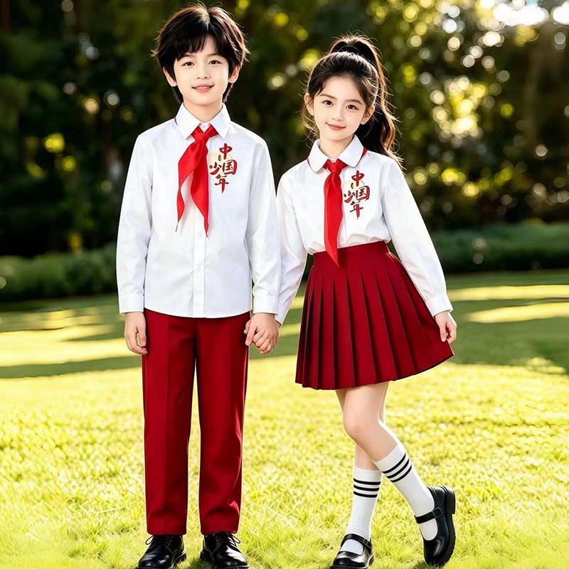 元旦儿童合唱演出服中小学生爱国红歌朗诵表演服幼儿园毕业照班服