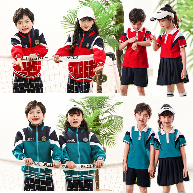 小学生校服夏装六一儿童毕业照班服套装夏季英伦风幼儿园园服