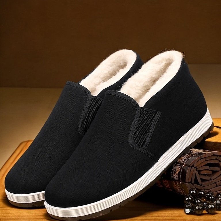 老北京布鞋男工作上班鞋冬季加绒保暖2025一脚蹬老人加厚新款棉鞋,流行男鞋,棉鞋,淘宝优惠券,粉丝福利购,淘宝优惠卷