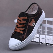 休闲运动鞋 黑色帆布鞋 韩版 百搭潮流平板鞋 学生鞋 女软底单鞋 跑步鞋