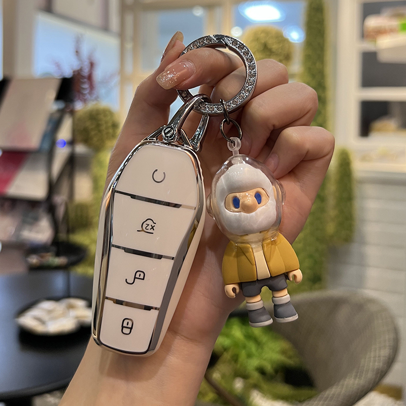 专用2022款比亚迪海豚钥匙套汉宋plus唐dmi秦pro元e2女车壳包mx扣