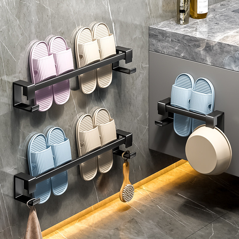 浴室拖鞋架免打孔鞋子收纳架神器卫生间置物架墙上壁挂式沥水鞋架,收纳整理,整理架/置物架/收纳架,淘宝优惠券,粉丝福利购,淘宝优惠卷