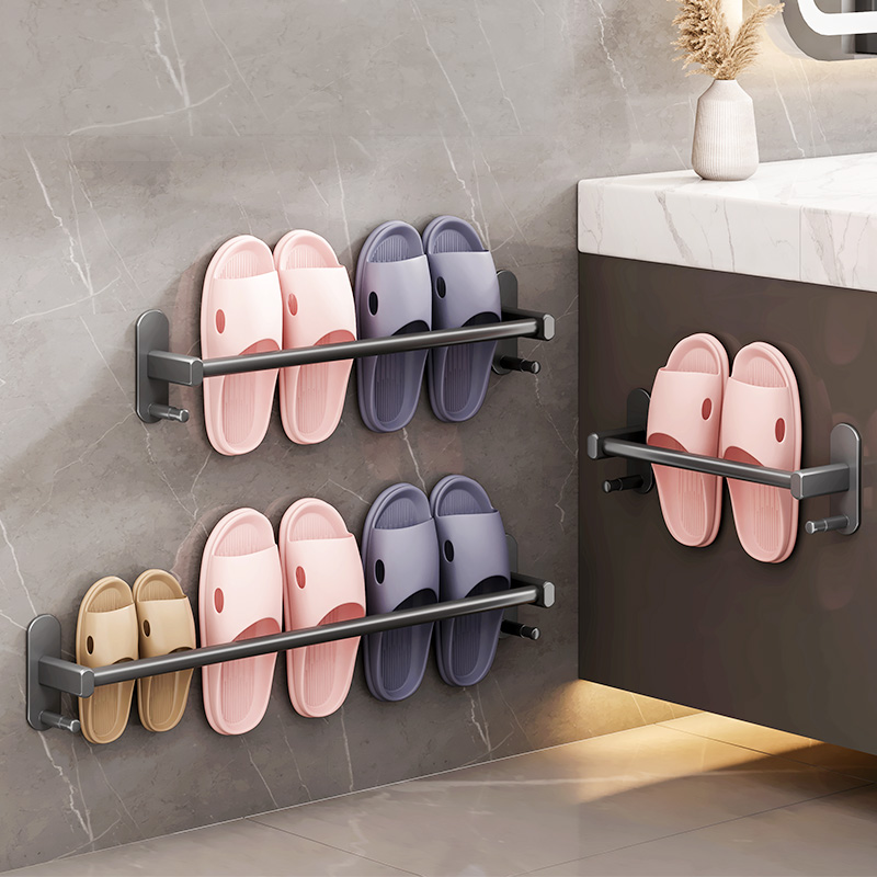 浴室免打孔极简拖鞋架