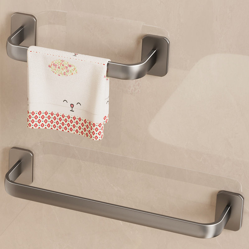 单杆免打孔毛巾置物架