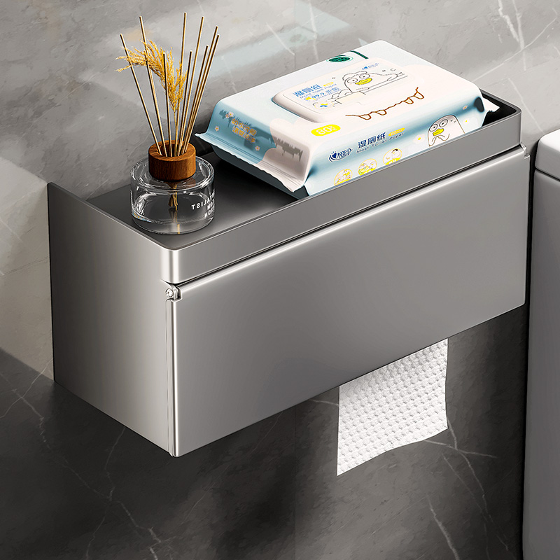 免打孔厕所防水纸巾盒