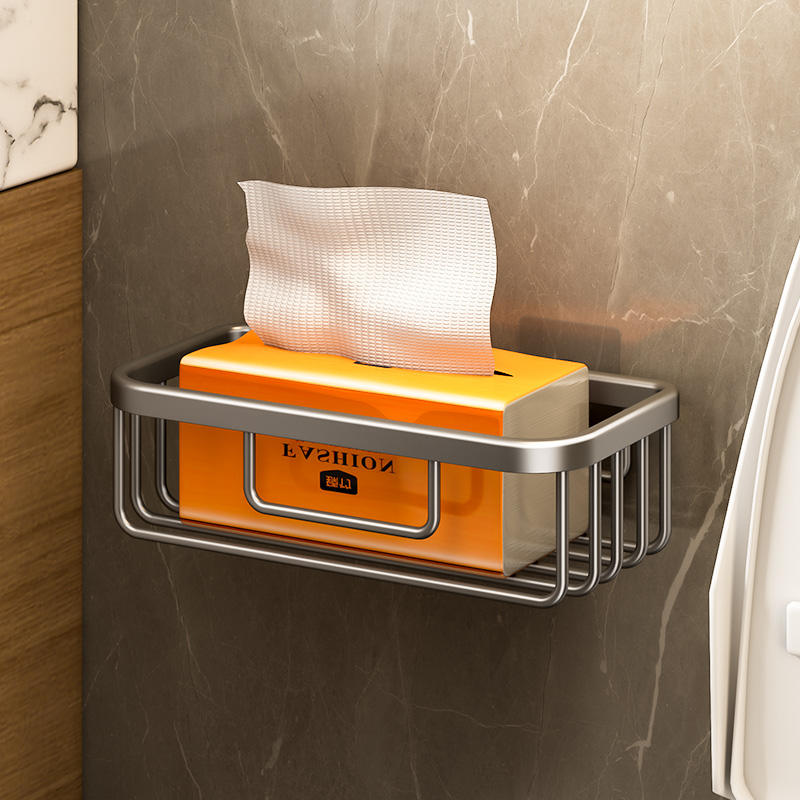 壁挂式卷纸架免打孔置物架