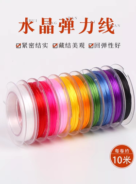 韩国进口耐磨弹力绳手串珠子专用文玩水晶手链扁丝松紧皮筋