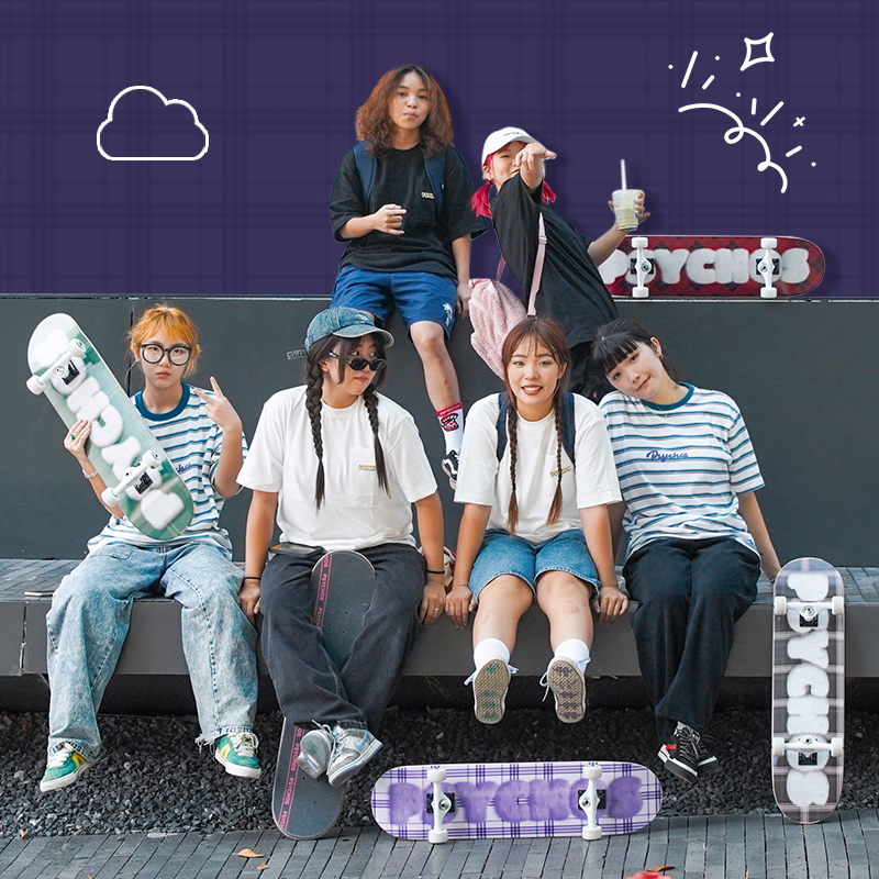 Psychos滑板初学者双翘板