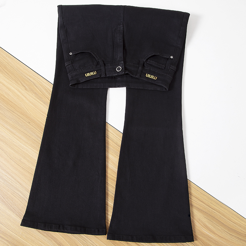 黑色喇叭裤女秋冬2025新款爆款