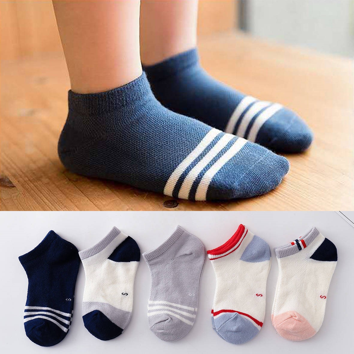5/10双儿童袜子宝宝男童女童纯棉夏季春秋网眼婴儿短袜薄款学生袜|ruв категории Детская одежда, носки (детей в возрасте 0 - 16) - от Buy2taobao.com для оказания профессиональной услуги покупки агента Taobao